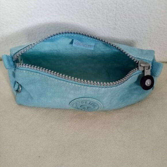 Kipling Zipper Pouch Blue Freedom Pencil Case Cosmetics Travel Purse Baby Pets - Picture 4 of 4